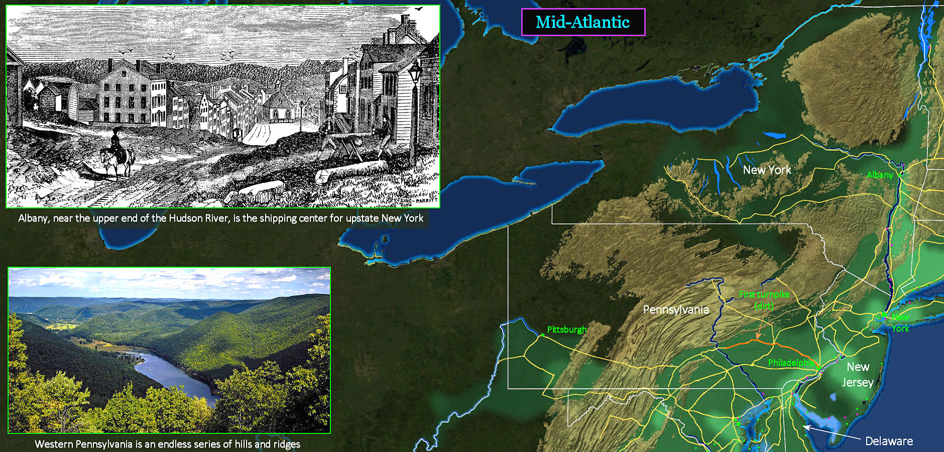 Mid-Atlantic Region, 1800